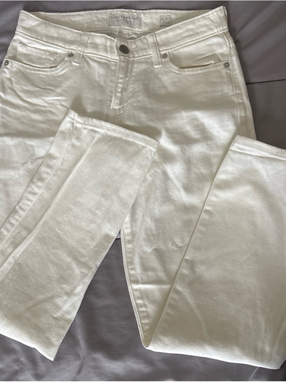 Lucky Brand Cream Skinny Jeans